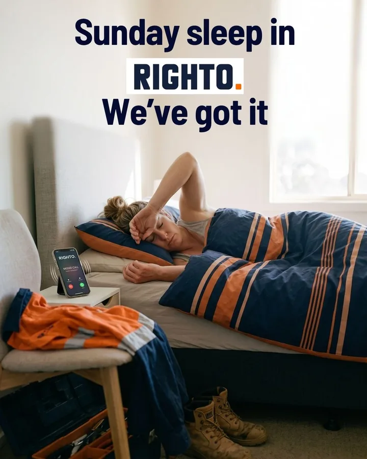 Tradie having a Sunday sleep-in while the phone rings